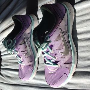 Nike Purple Teal and Grey Gym Shoes!